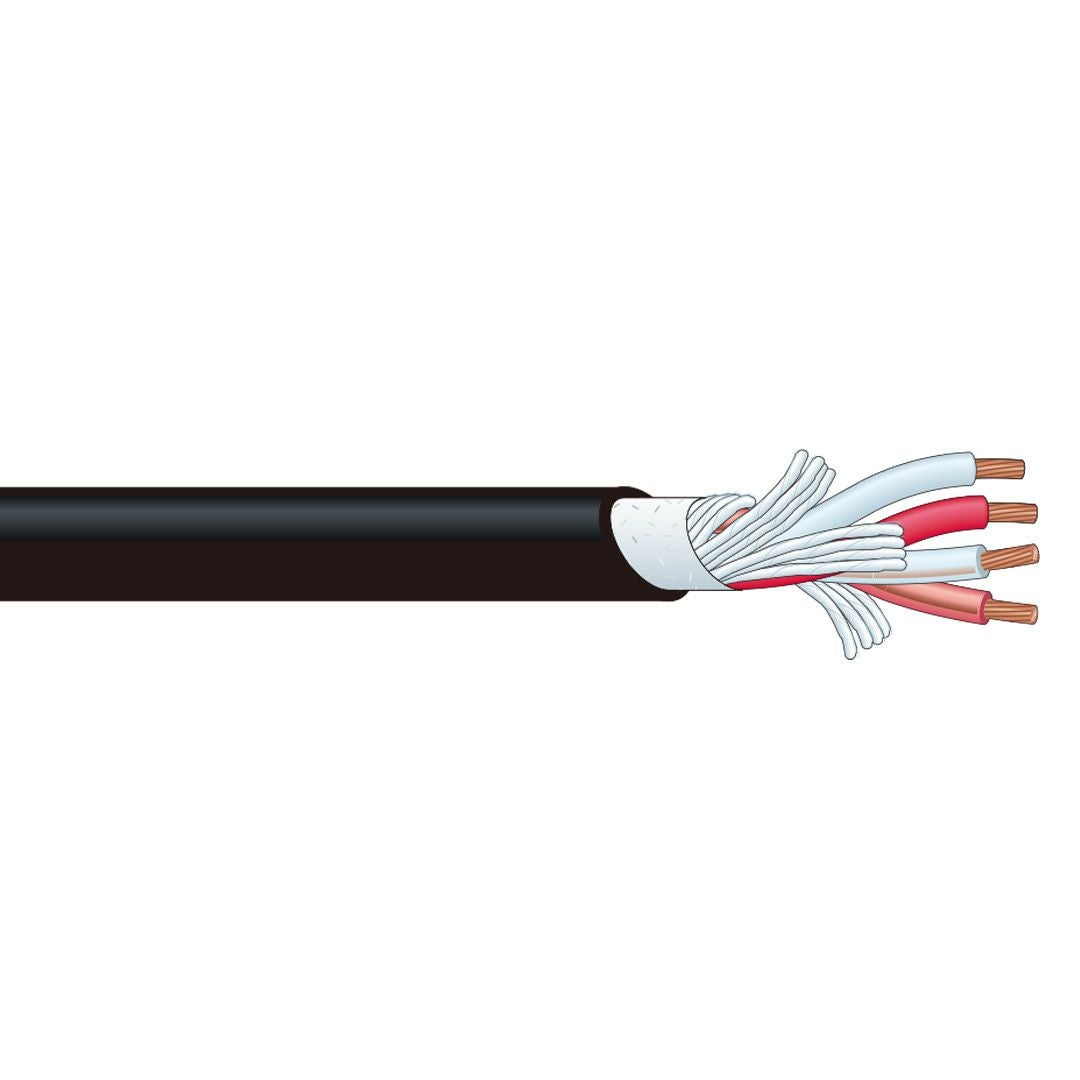 カナレ　スピーカーケーブル4S8黒200m CANARE カナレ 4S8 200M 4心スピーカーケーブル 外径8.3mm 200m 黒/灰